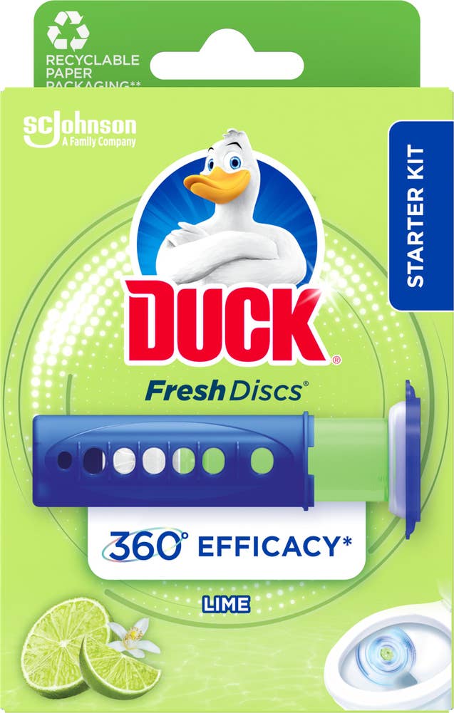 Duck Toalettrengöring Fresh Discs Lime