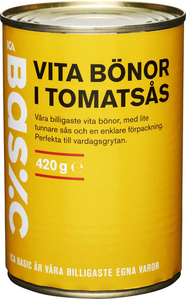 Ej sorterad Vita Bönor I Tomat Ica Basic