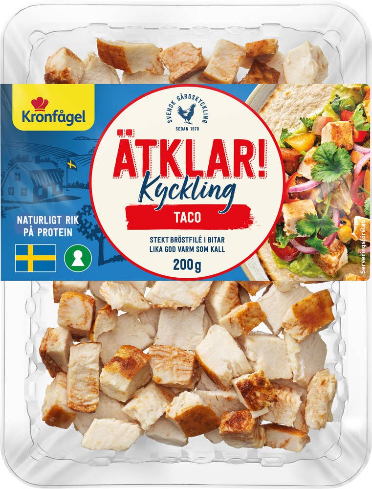 Kronfågel Ätklar Kyckling Taco Tärnad