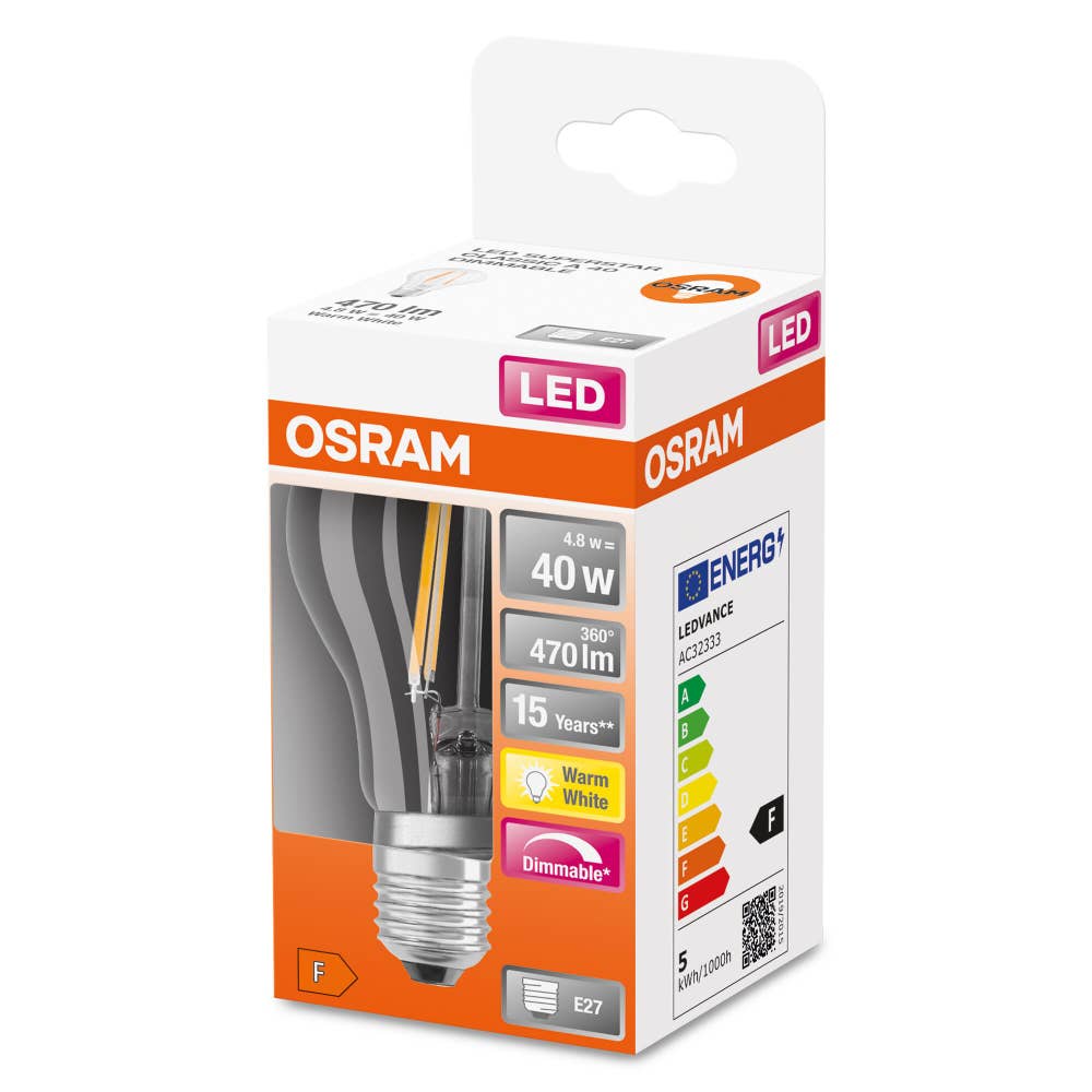 Osram Ljuskälla LED Dimbar 40W E27