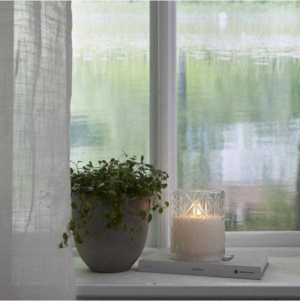 Star Trading Ljus LED Flamme Romb Transparent 10x12,5cm