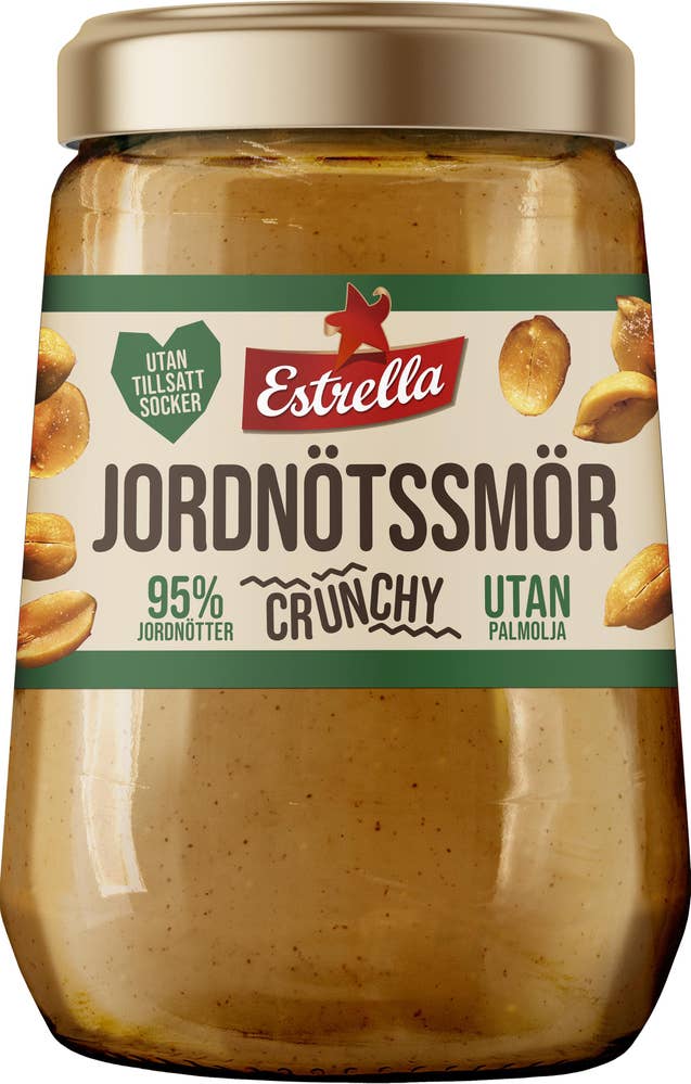 Estrella Jordnötssmör Crunchy 340g
