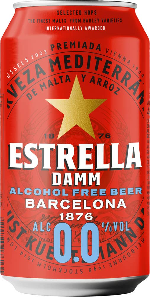 Estrella Damm Öl Alkoholfri
