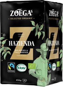 ZOÉGAS Hazienda Bryggkaffe Mörkrost EKO/KRAV/Fairtrade