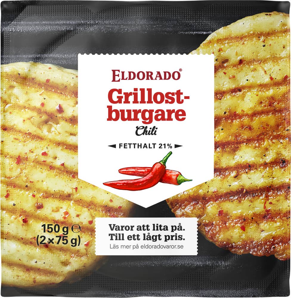 Eldorado Grillostburgare Chili 2x75g