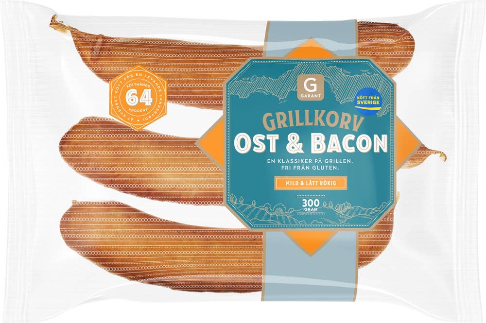 Garant Grillkorv Ost & Bacon