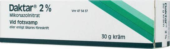 Daktar® Daktar, kräm 2 %, Mikonazol, kräm,
