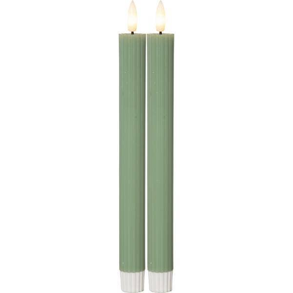 Star Trading Antikljus LED Flamme Stripe Grön 25cm