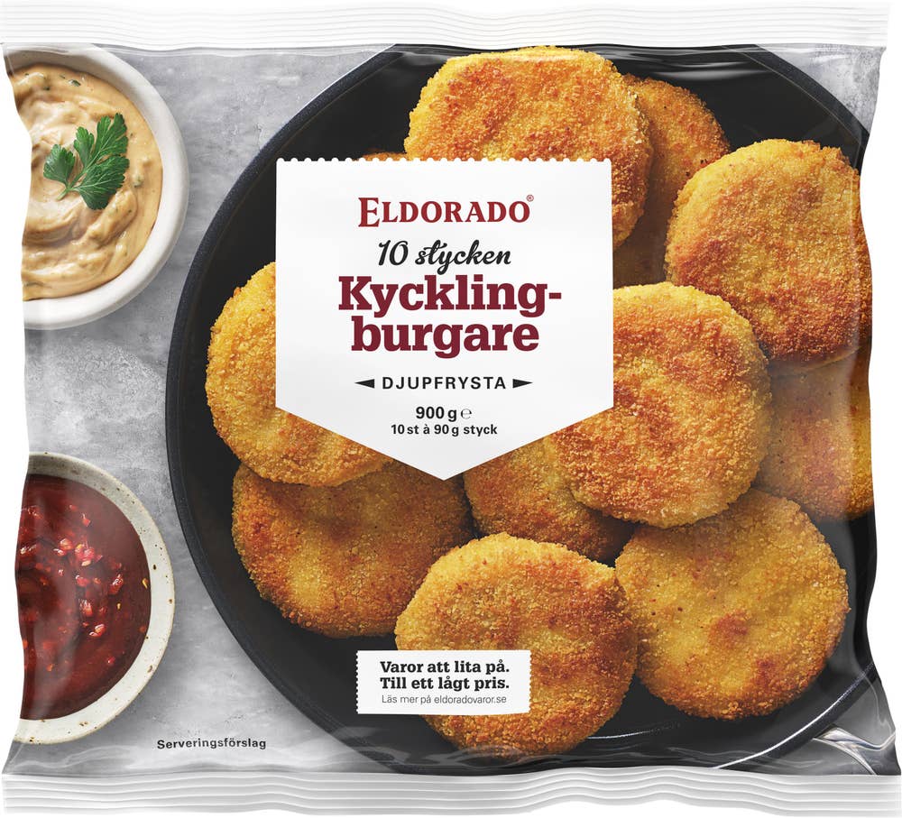 Kycklingburgare Fryst