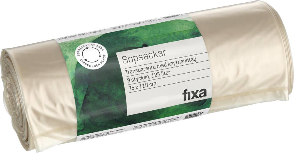 Sopsäck Transparent 125L