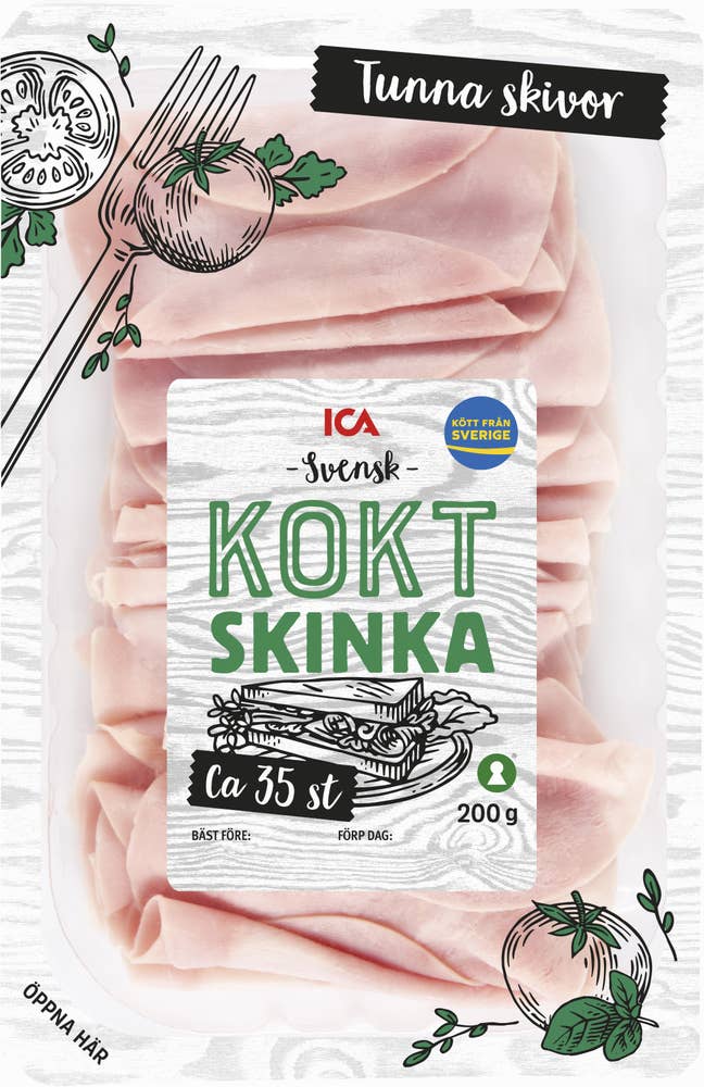 Ej sorterad Skinka Kokt Ica