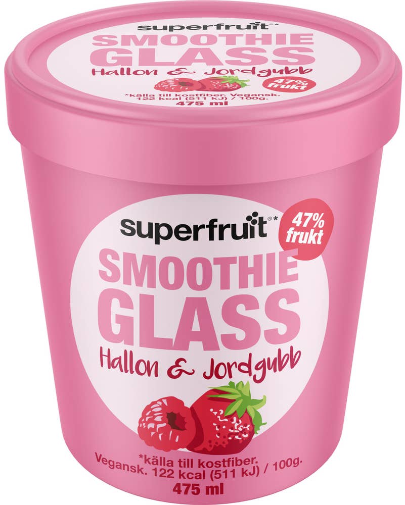 Superfruit Smoothieglass Hallon & Jordgubb