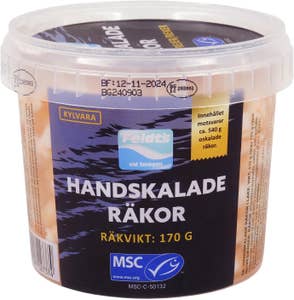Feldts Handskalade Räkor i Lake MSC 170g