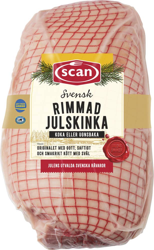 Scan Svensk Rimmad Julskinka Färsk Viktspann 2,8kg - 3,6kg