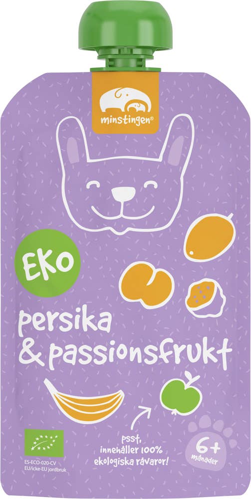 Klämmis Persika & Passionsfrukt +6M EKO