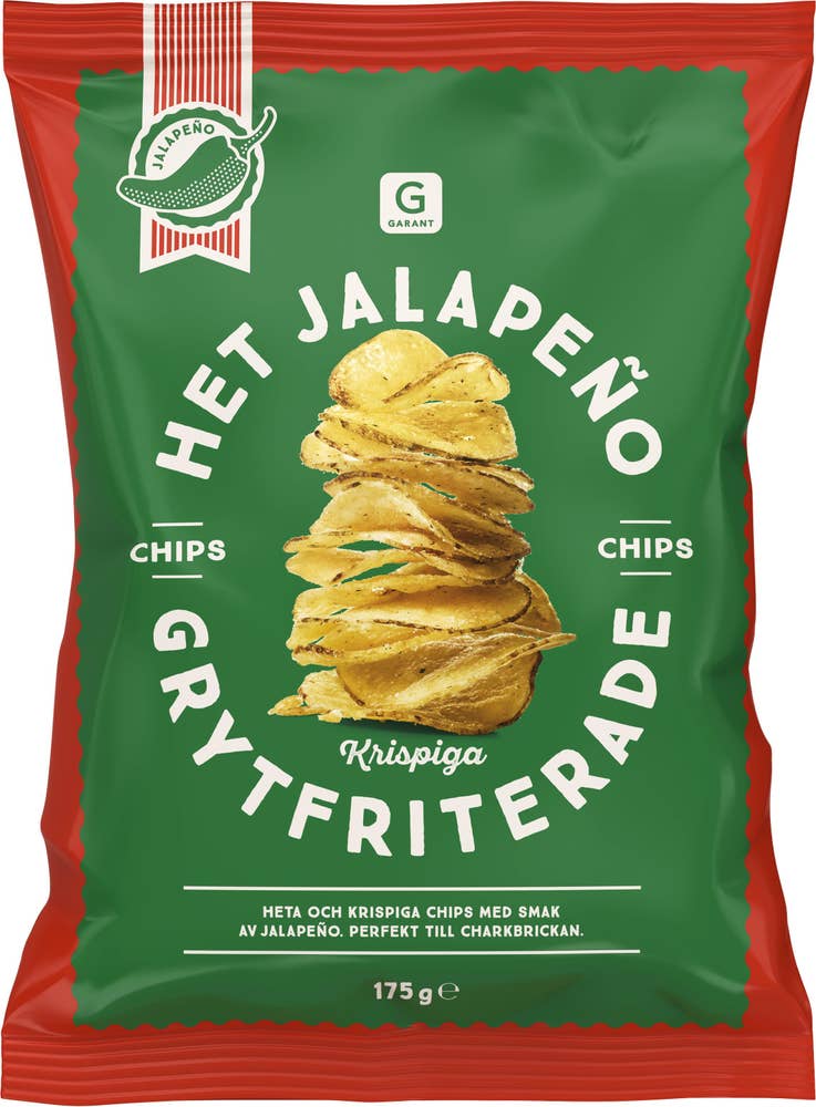 Garant Chips Grytfriterade Jalapeno