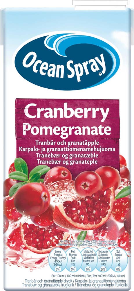 Ocean Spray Tranbär/Granatäpple 1L