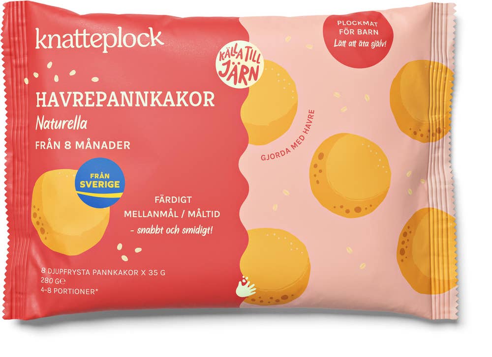 Knatteplock Havrepannkakor Naturella Fryst