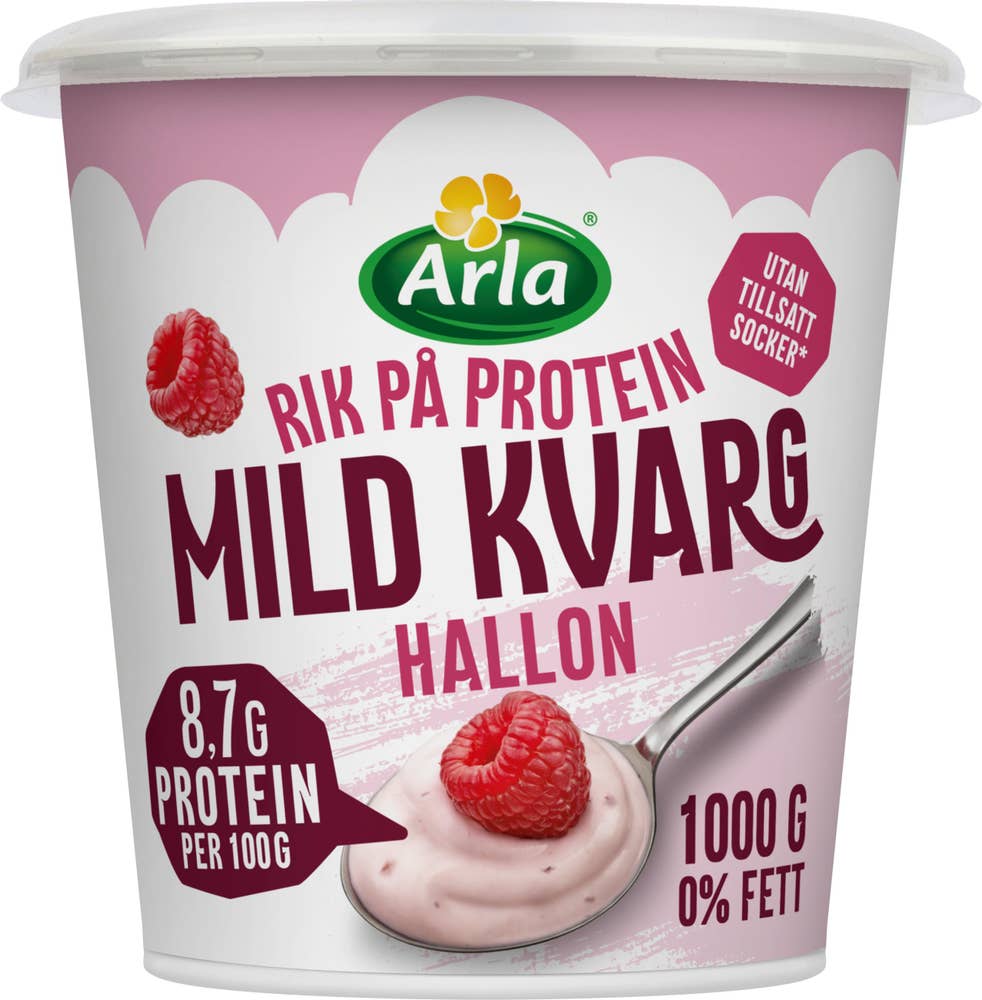 Arla® Mild Kvarg Hallon Utan Tillsatt Socker 0,2%