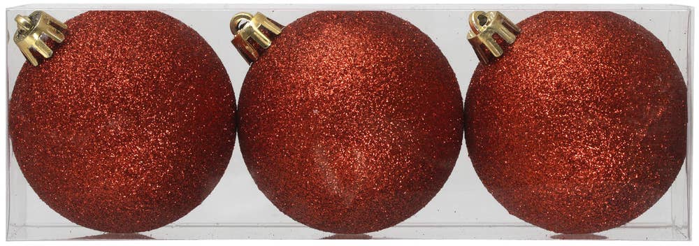 Hedlundgruppen Julgranskulor Glitter Röd 6cm