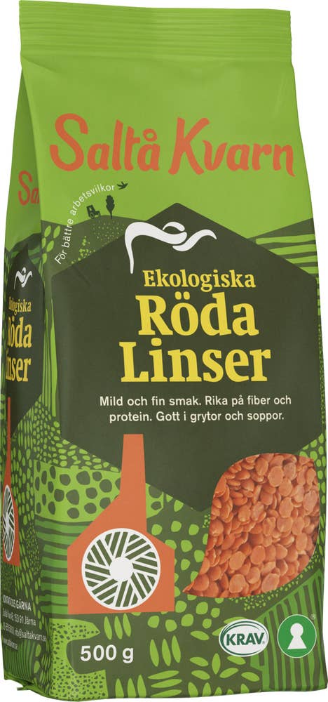 Saltå Kvarn Röda Linser Torkade EKO/KRAV
