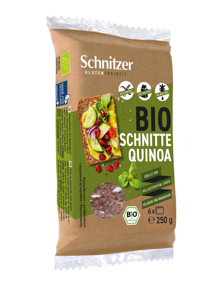 Schnitzer Bröd Svart Quinoa Glutenfritt EKO 6-p