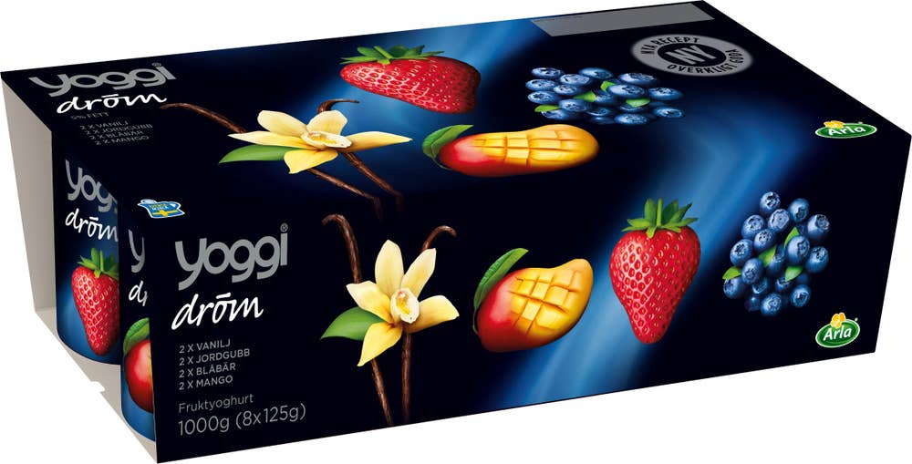 Yoggi® Yoggi Yoghurt Dröm Mix 5% 8x Arla