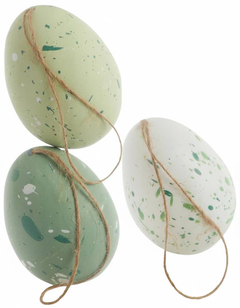 Hedlundgruppen Hänge Ägg Grön & Vit 6cm