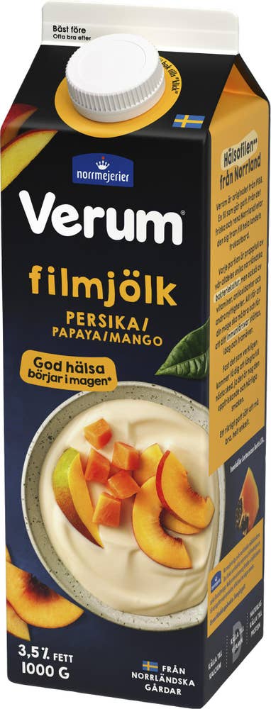 Verum Filmjölk Persika, Papaya & Mango 3,6%