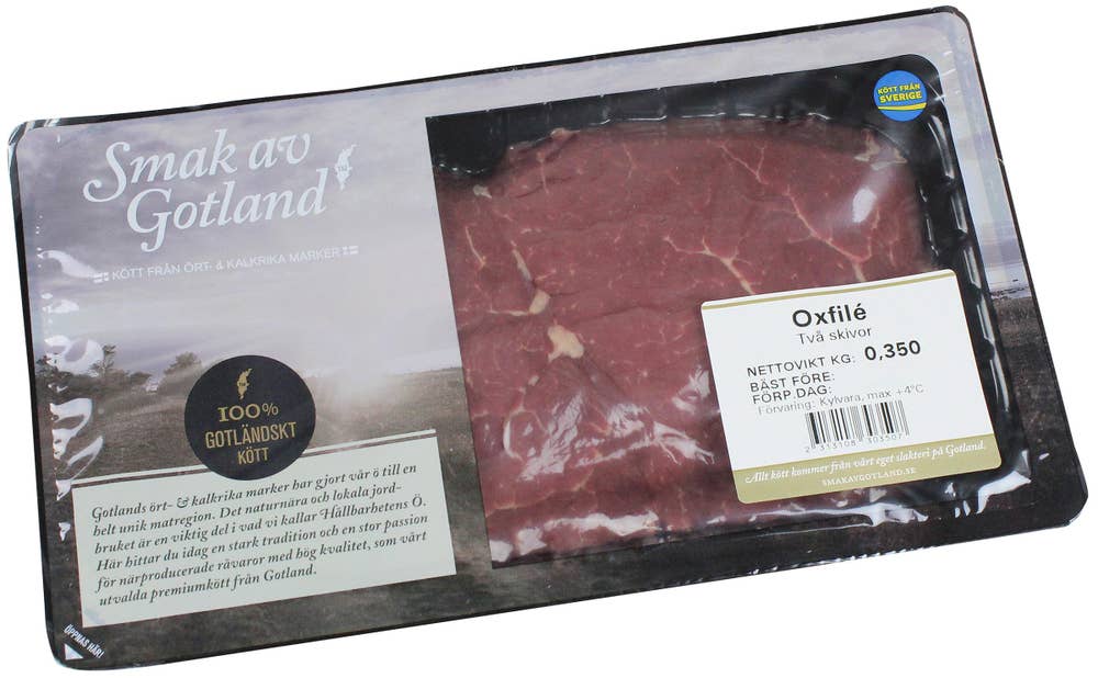 Smak av Gotland Oxfilé Skivad
