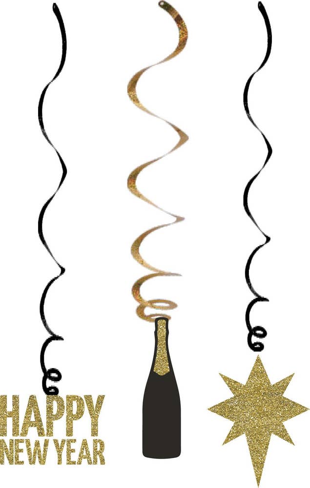 Hedlundgruppen Takdekoration Svart & Guldglitter