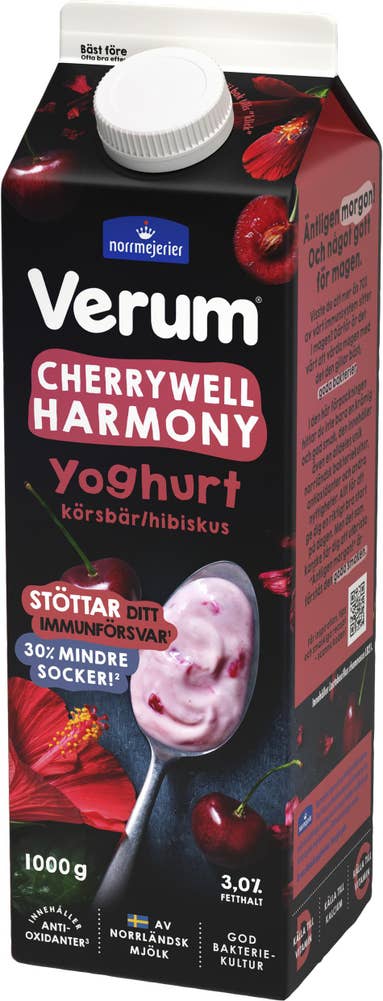 Verum Yoghurt Cherry Well Harmony Körsbär 3%