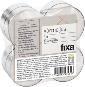 Fixa Värmeljus Stora 8h
