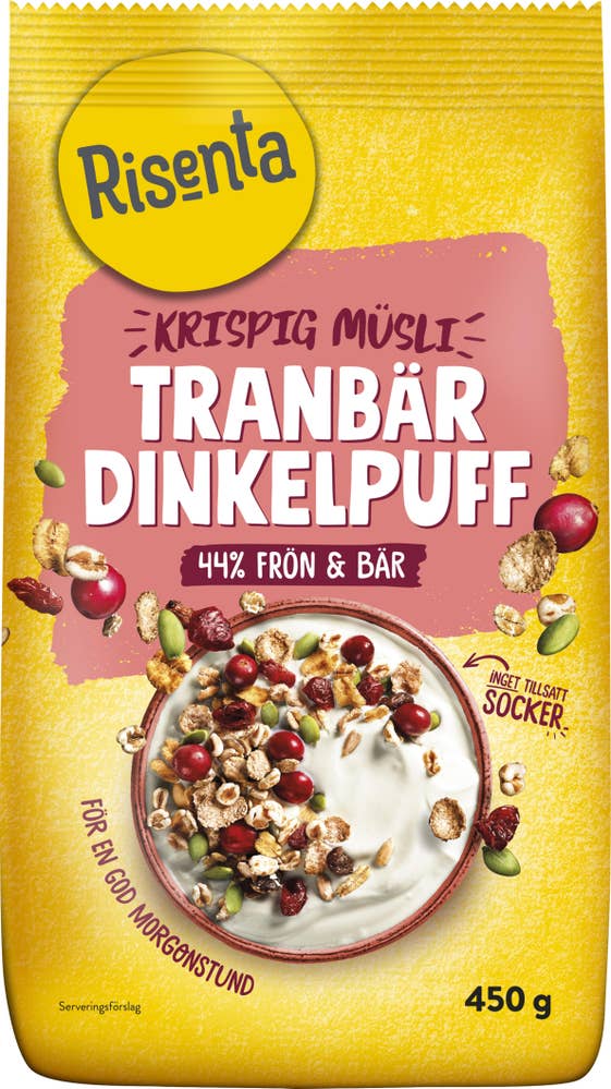 Risenta Krispig Müsli Tranbär Dinkelpuff