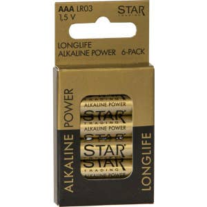 Star Trading Batteri AAA 1,5V Longlife Alkaline Power