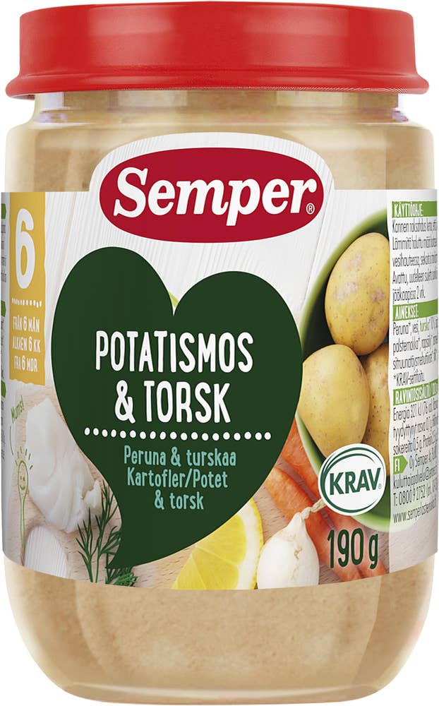 Semper Potatismos & Torsk EKO/KRAV 6M
