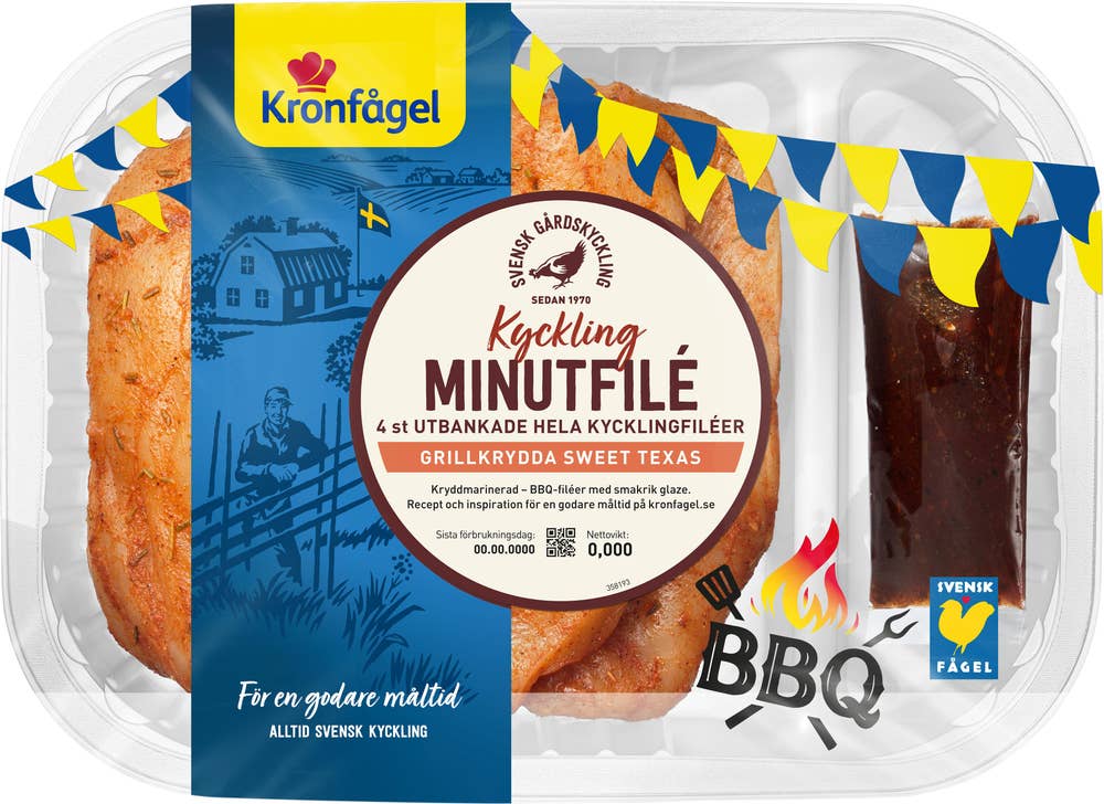Kronfågel BBQ Kycklingminutfilé Grill med glaze