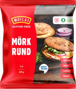 Moilas Mörk Rund Glutenfri Fryst 3-p
