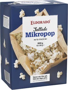 Eldorado Micropopcorn Saltade 10x80g