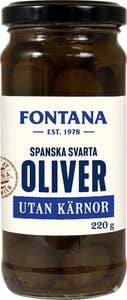Fontana Spanska Svarta Oliver utan Kärnor