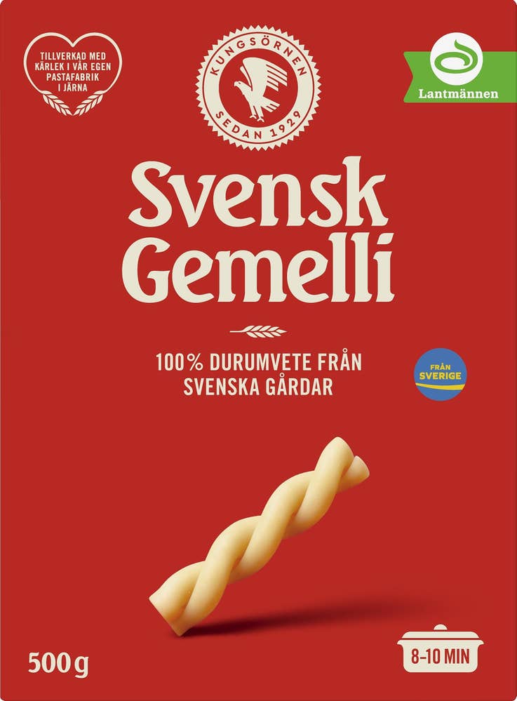 Kungsörnen Pasta Svensk Gemelli