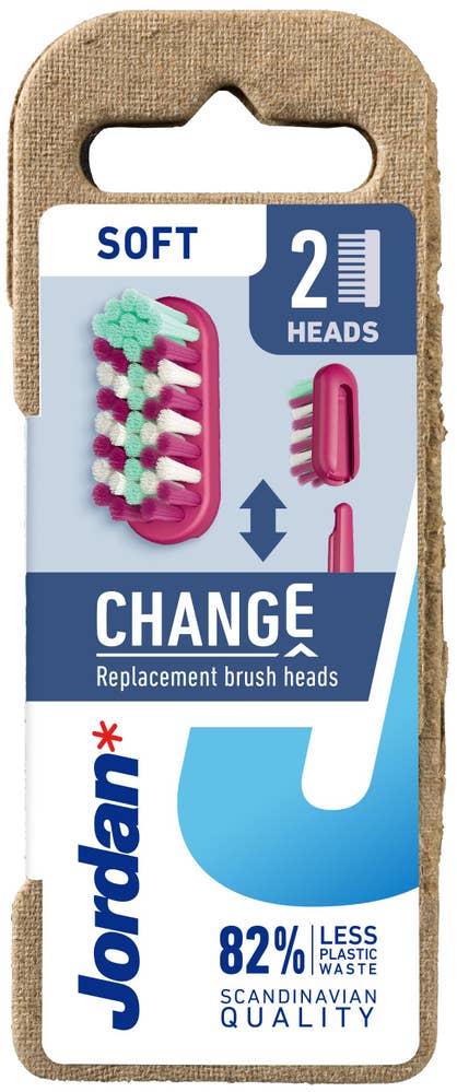 Jordan Tandborsthuvud Refill Soft 2-p Jordan
