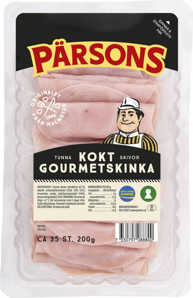 Pärsons Gourmetskinka Kokt Tunna Skivor