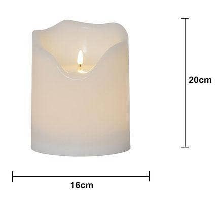 Star Trading LED Blockljus Flamme Grand 16x20cm