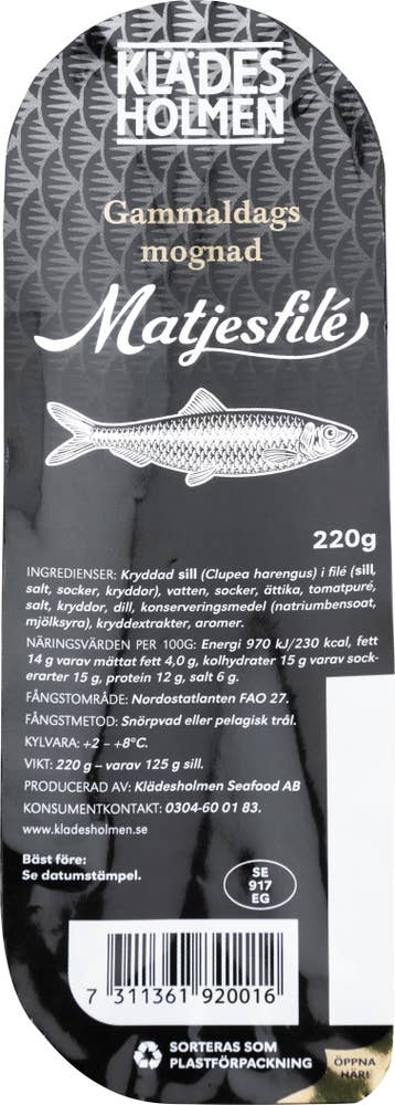 Klädesholmen Matjessill Gameldags