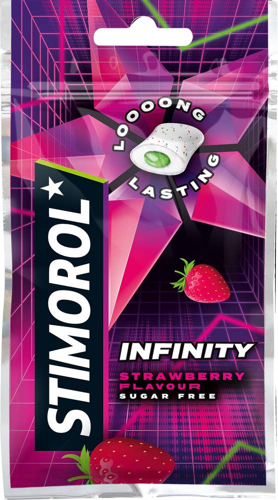 Stimorol Tuggummi Strawberry & Lime Sockerfri