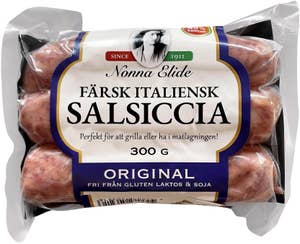 Nonna Elide Färsk Salsiccia Naturell Kötthalt 95%