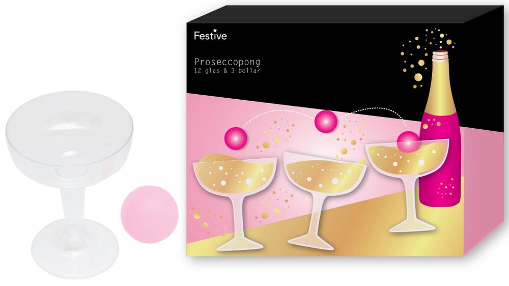 Hedlundgruppen Proseccopong 12 glas + 3 bollar