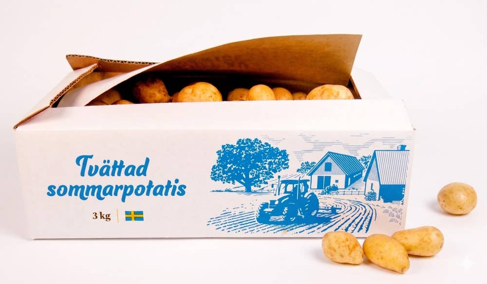 Sommarpotatis tvättad 3 kg Klass1 Sverige