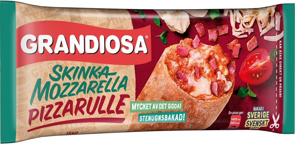 Grandiosa Pizzarulle Mozzarella Skinka Fryst 155g Grandiosa